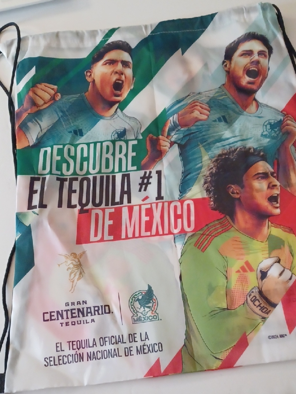 Soccer Mexico Drawstring Limited Edition Bag Lightweight 18"x15"